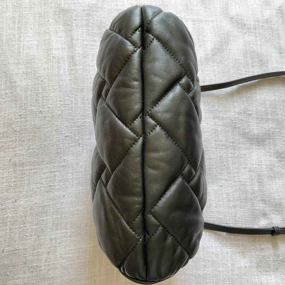 Kurt Geiger London Kensington Soft Quilted Black Leather Crossbody Clutch